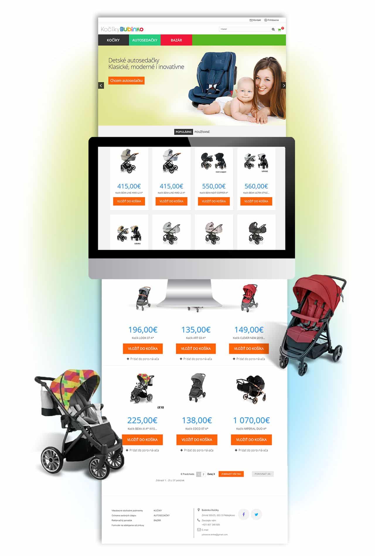 Referencia nový eshop Kočíky Bubinko - magnetica.sk