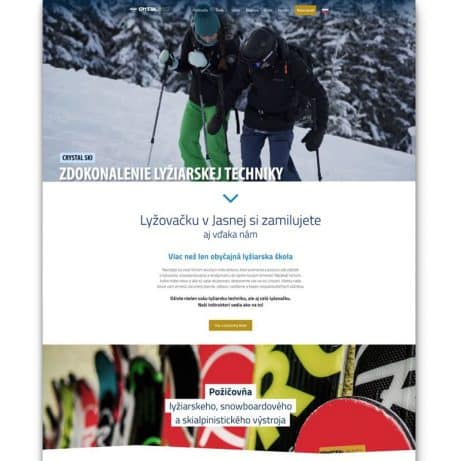 Grafický dizajn, copywriting a tvorba webstránky na mieru pre lyžiarsku školu na Liptove