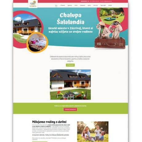 Grafický dizajn a tvorba webstránky pre chalupu Šalalandia