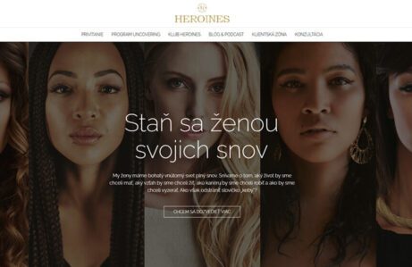 Grafický dizajn, SEO, copywriting a tvorba webstránky na mieru pre Heroines.sk