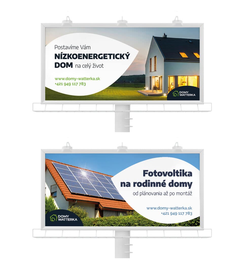 grafický dizajn a tvorba billboardov pre domy-watterka.sk