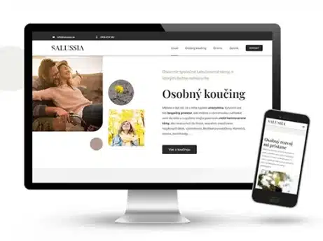 Grafický dizajn a tvorba webstránky pre Salussia.sk
